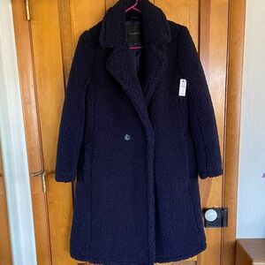 Talbots Navy Teddy Coat